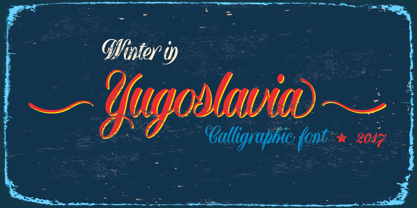 Schriftart Yugoslavia